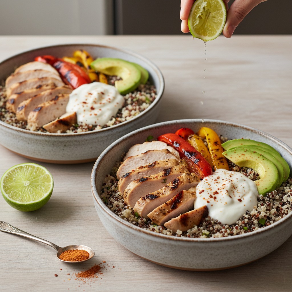 Assemble the bowls and serve
