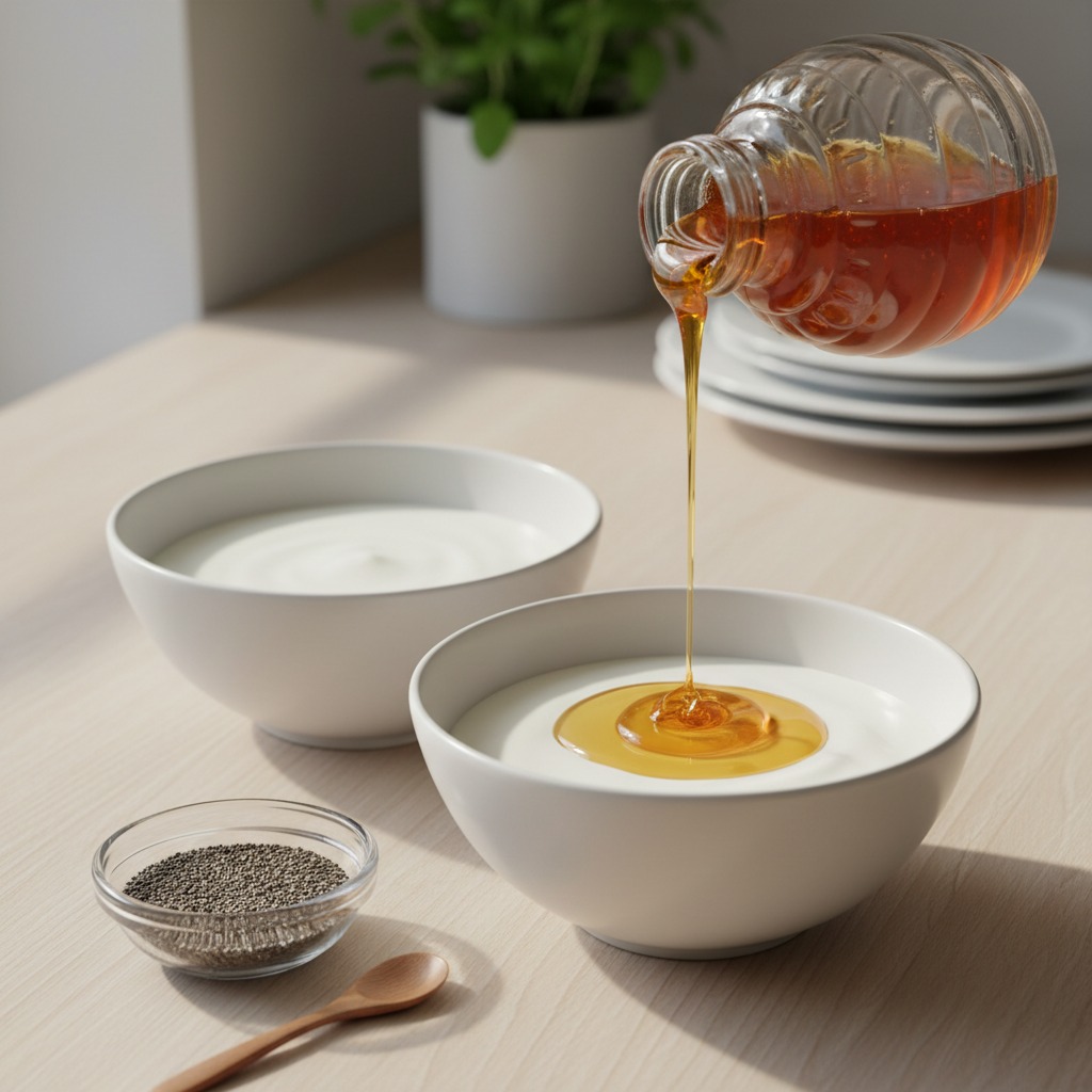 Drizzle honey and sprinkle chia