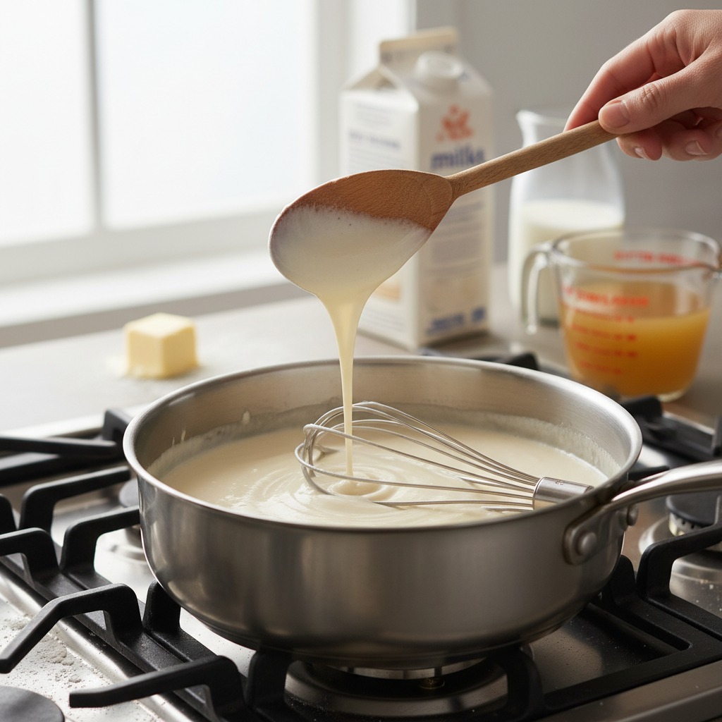 Make the creamy white sauce