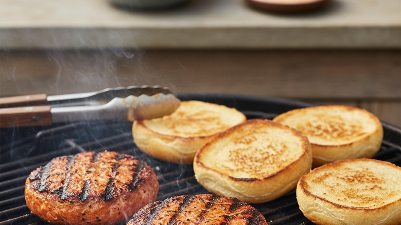 Grill the patties and toast buns
