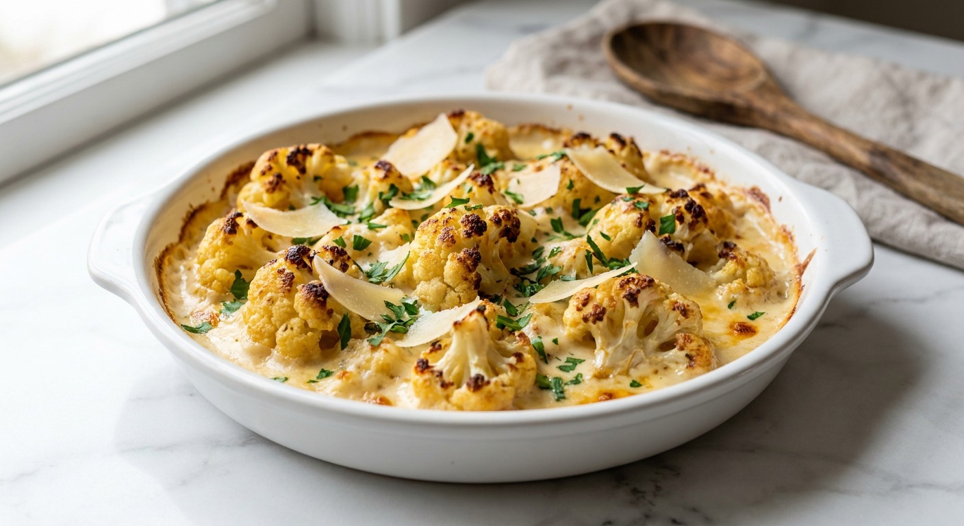 Cheesy Garlic Cauliflower