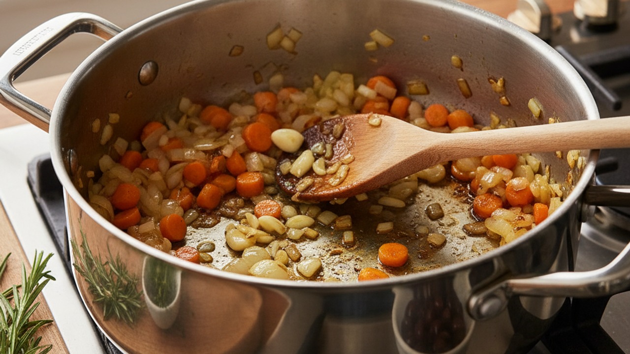 Cook the aromatics
