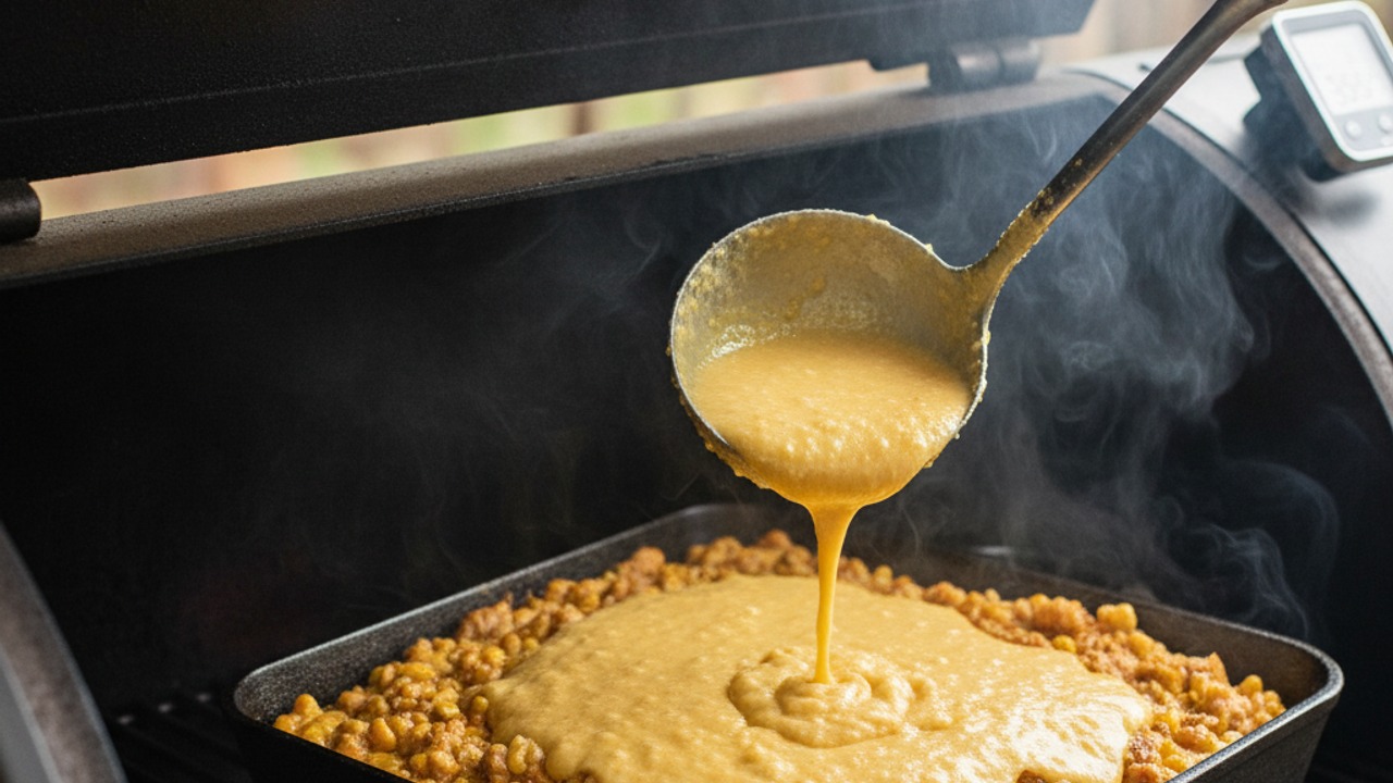 Assemble and smoke the casserole