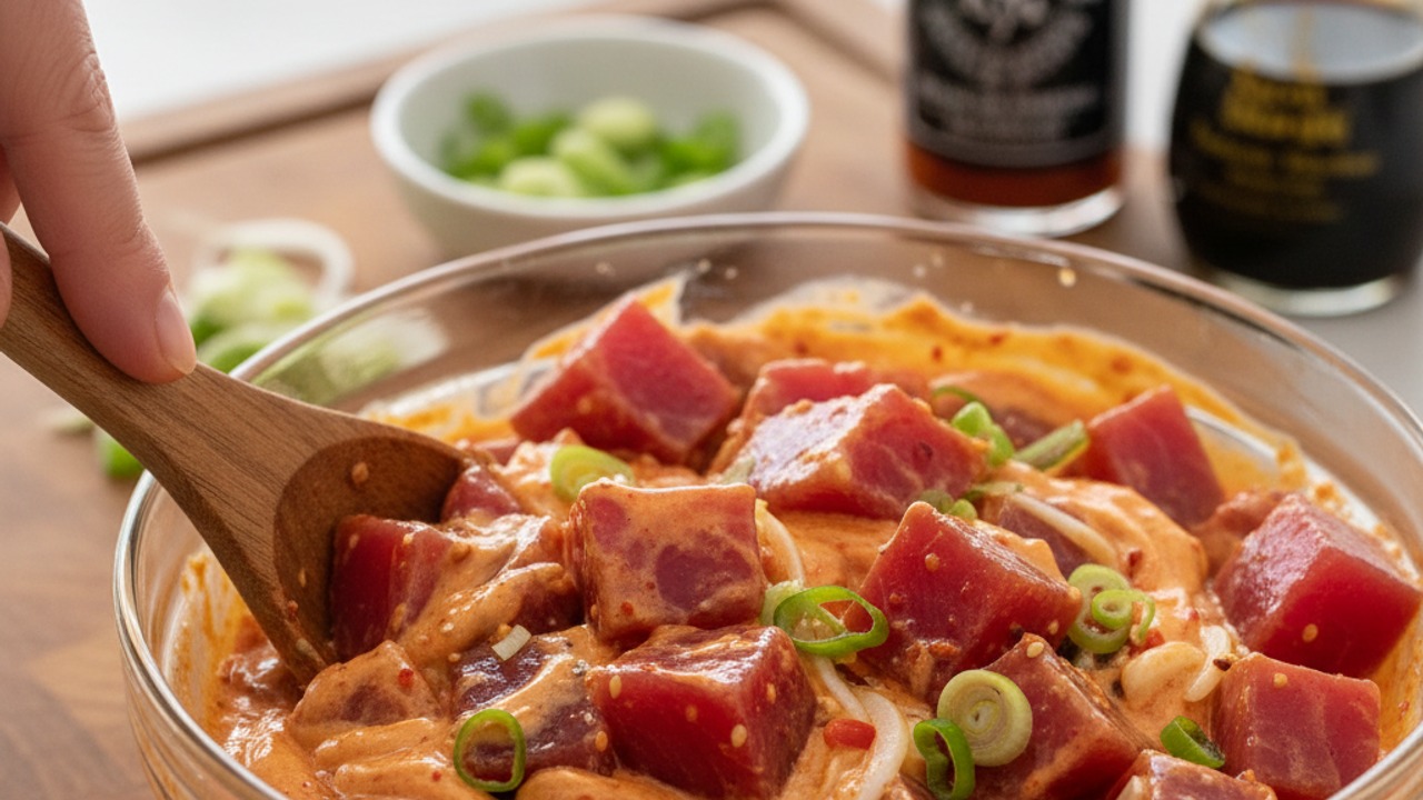 Prepare the spicy tuna mixture