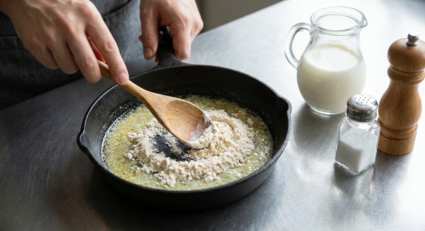 Make a rich garlic-butter cream sauce
