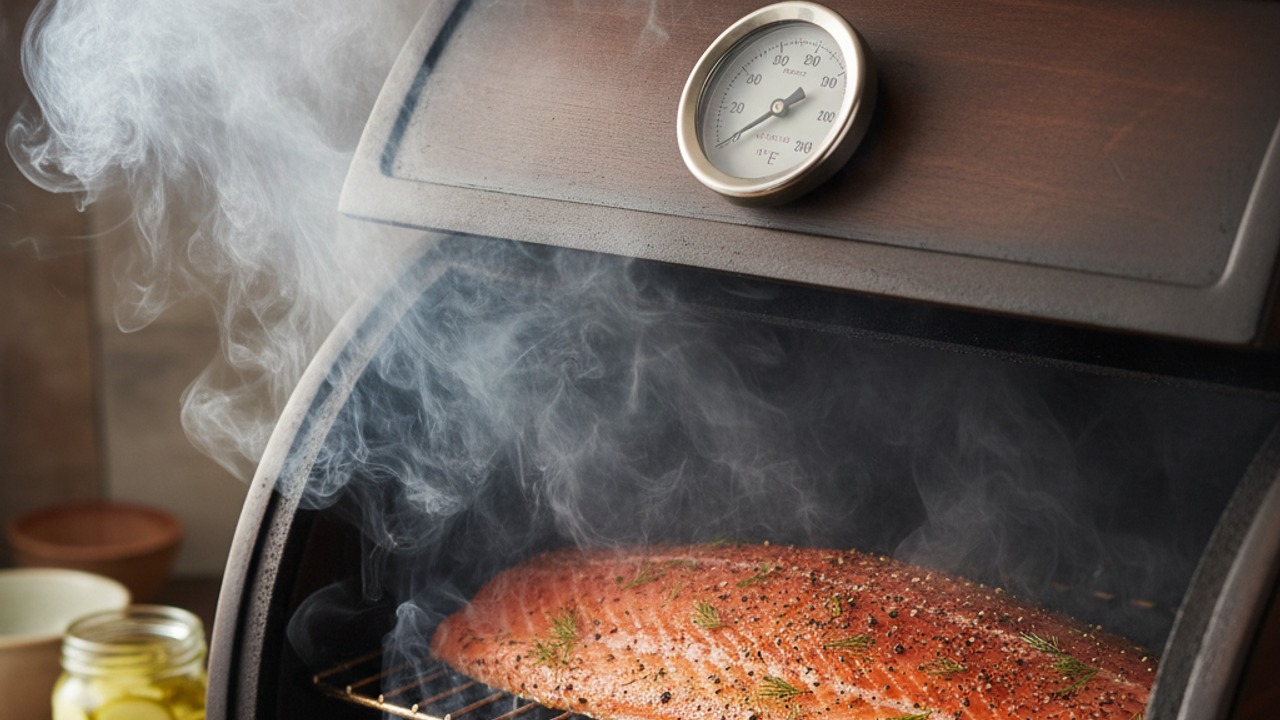 Smoke the salmon