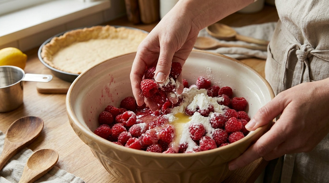 Prepare the raspberry filling