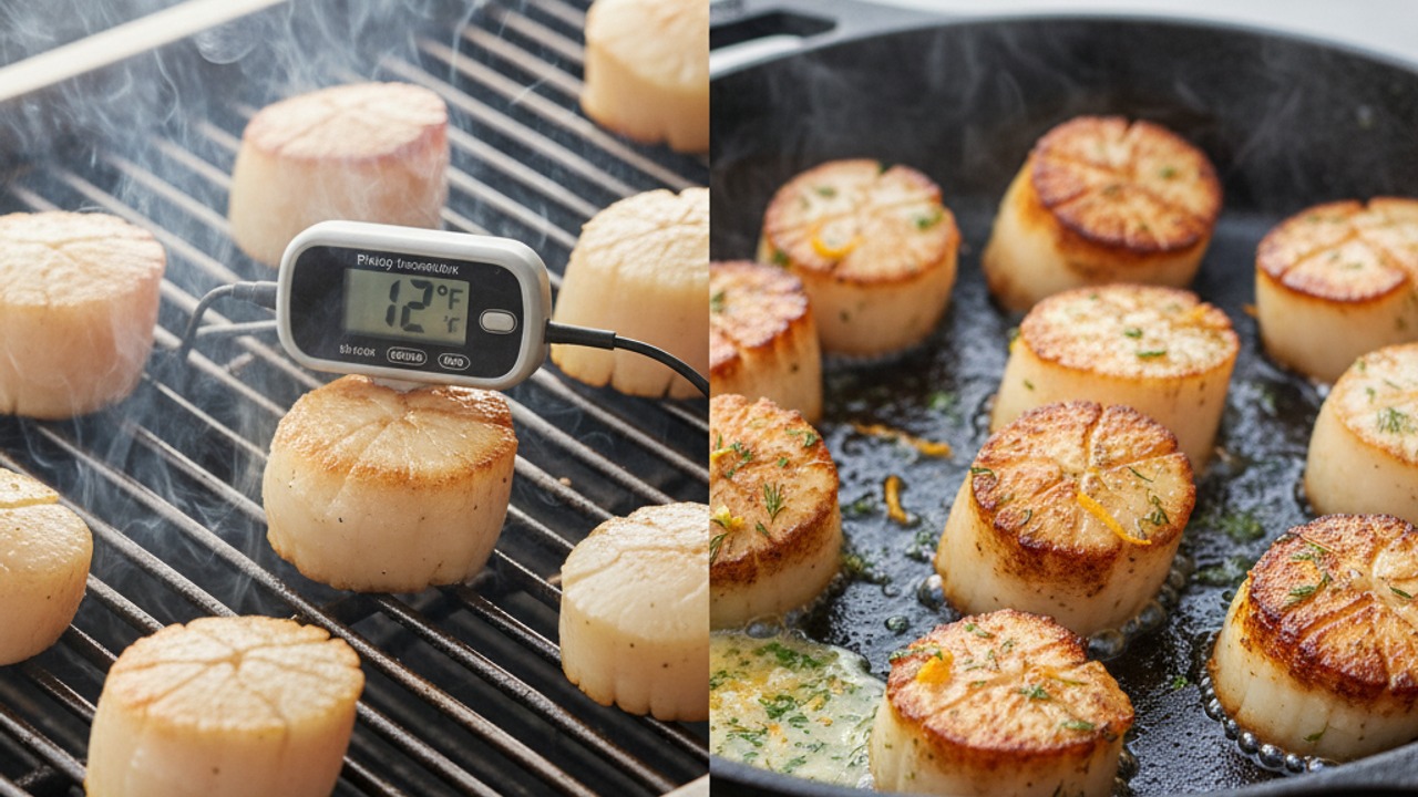 Smoke briefly, then finish hot