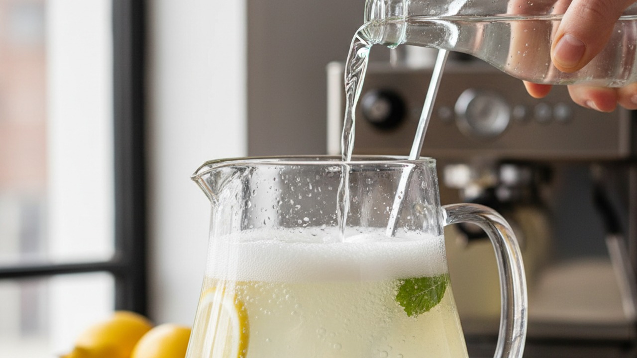 Add sparkling water