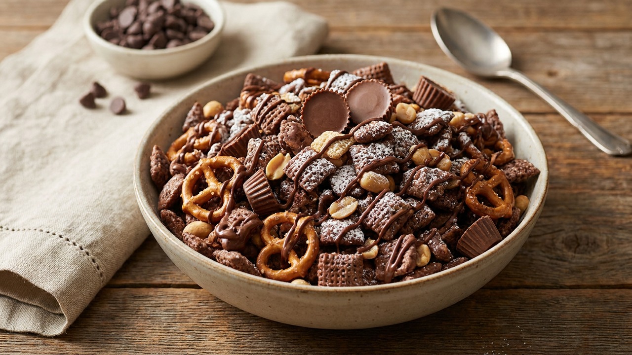 Chocolate Peanut Butter Chex Mix