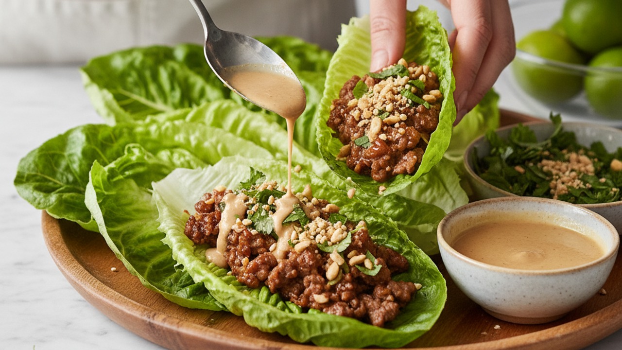 Assemble the lettuce wraps