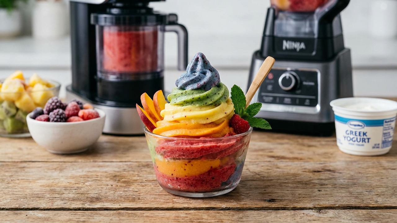 Ninja Kids Rainbow Fruit Slushy Soft Serve — No Added Sugar