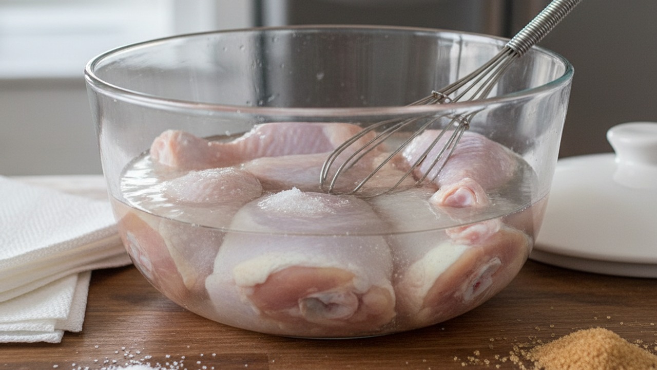 Short brine to season