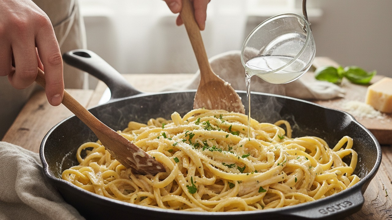 Toss with pasta and serve
