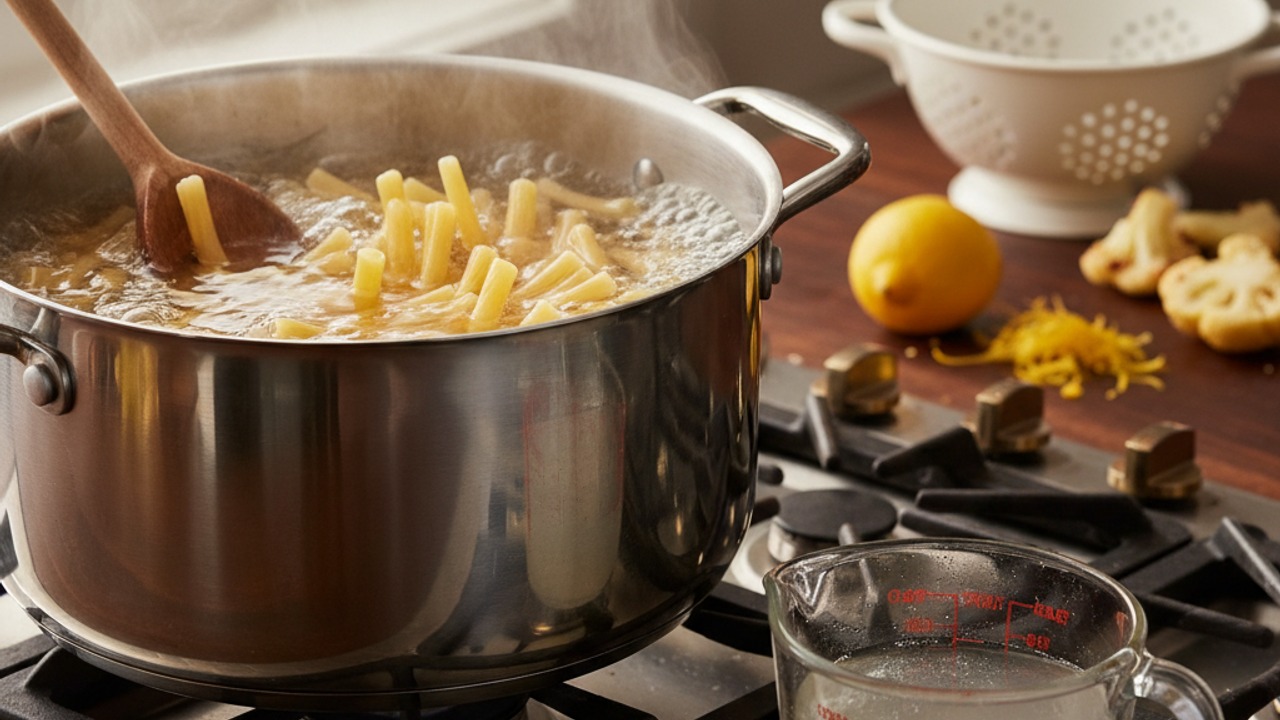Cook the bucatini