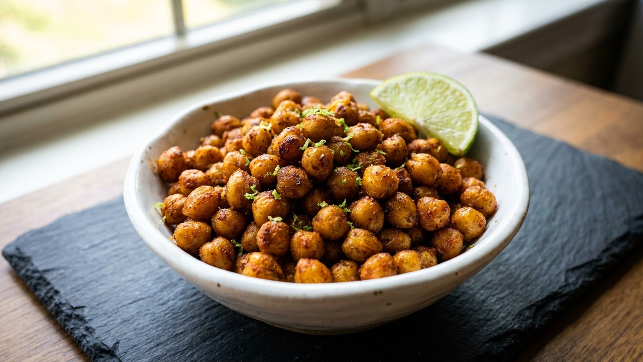Chipotle Roasted Crunchy Chickpeas