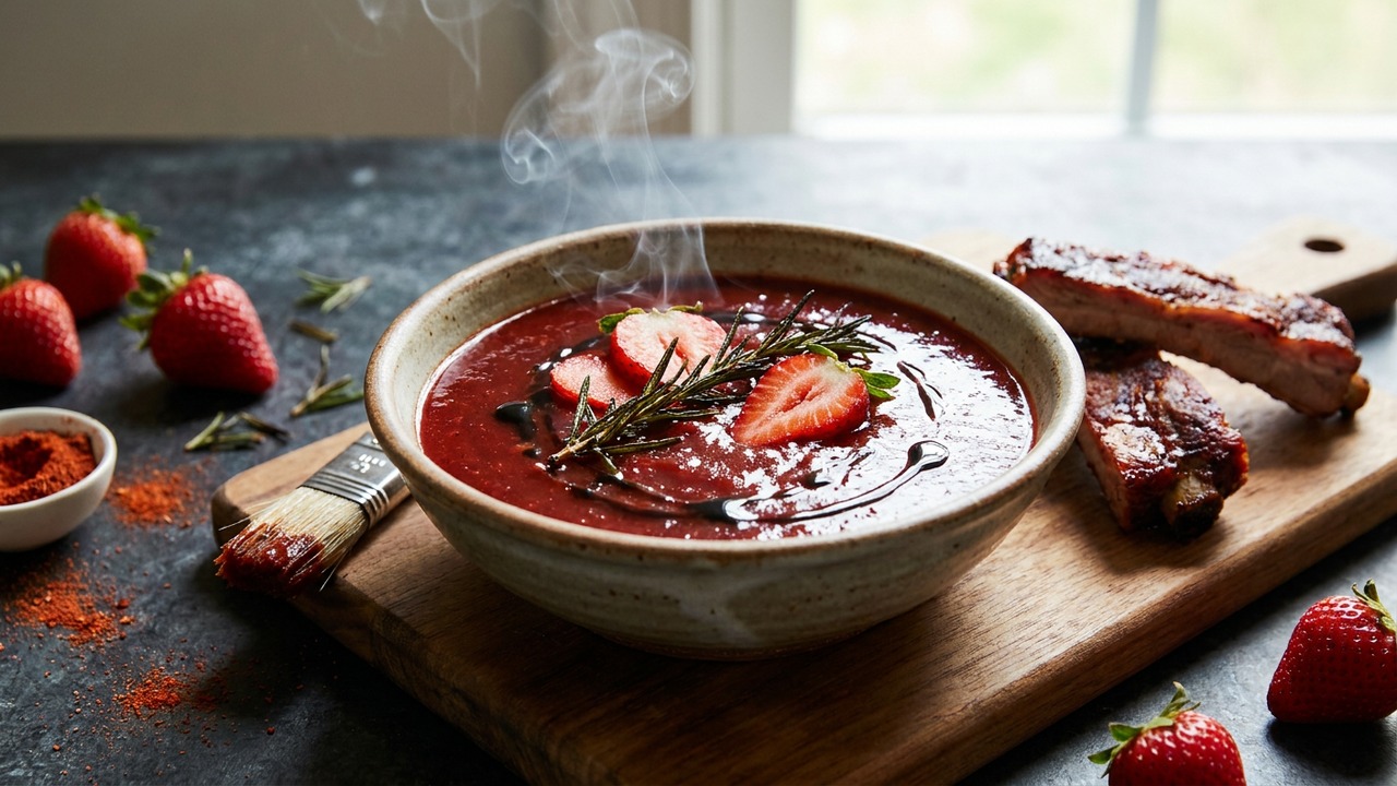 Smoked Strawberry BBQ Sauce