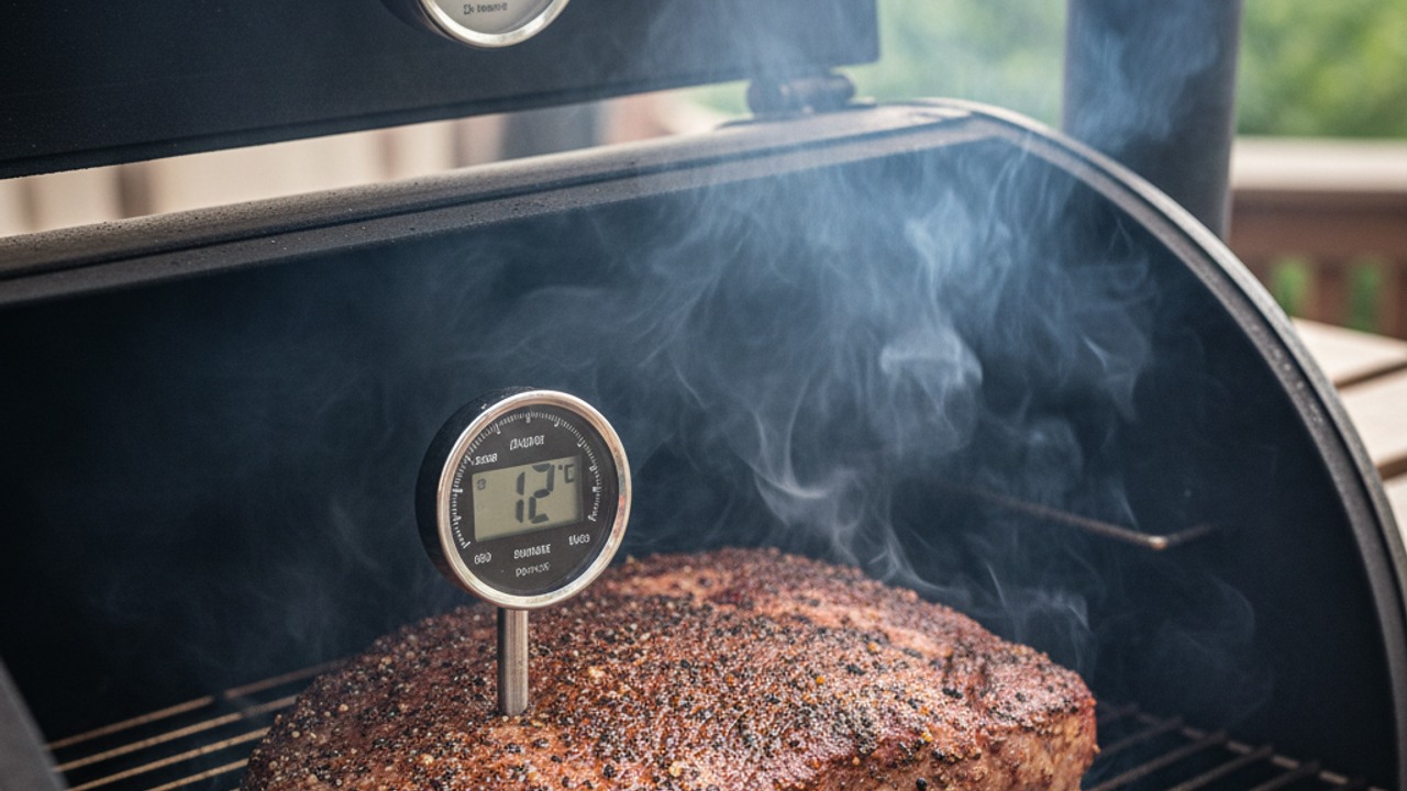 Low-and-slow smoke to stall temperature