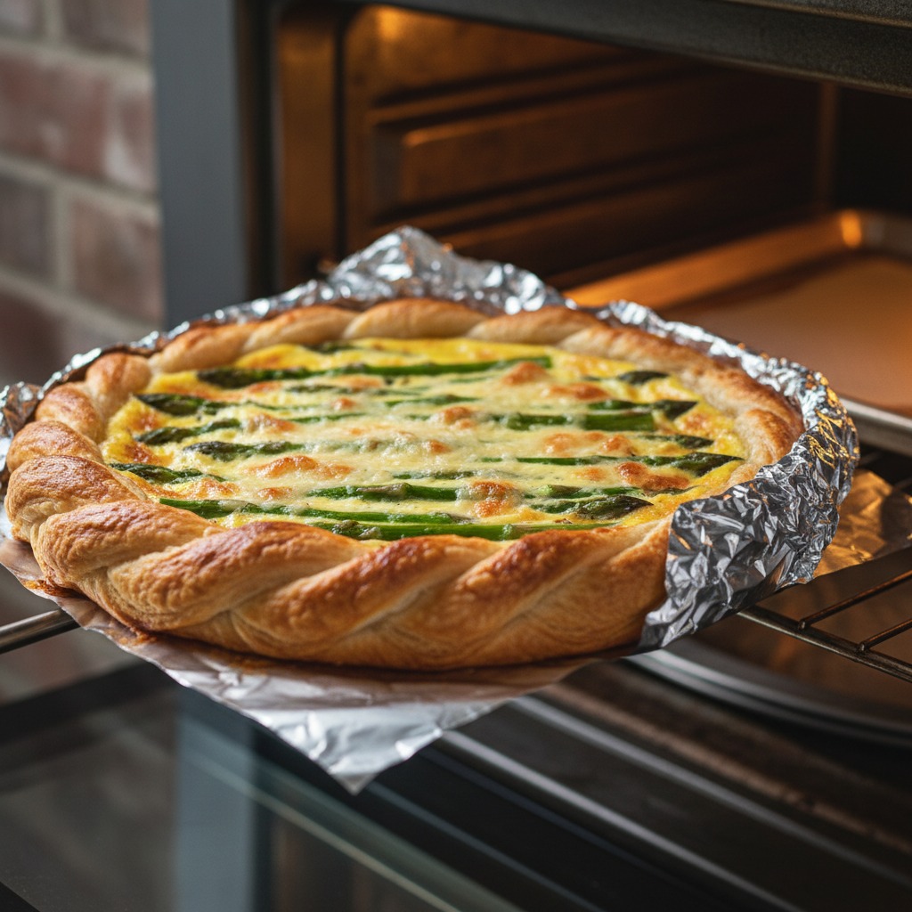 Bake until golden and set