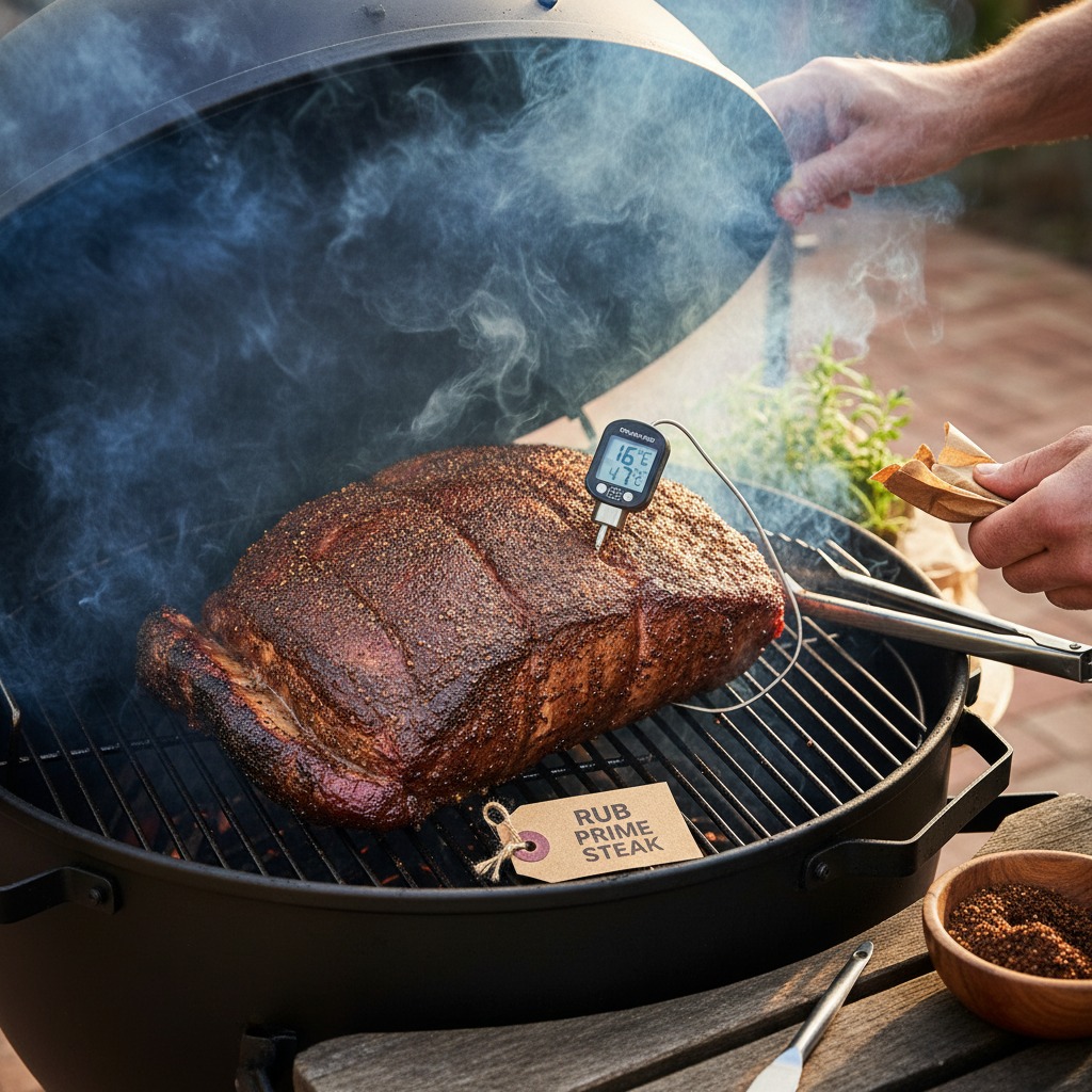 Smoke the roast low and slow