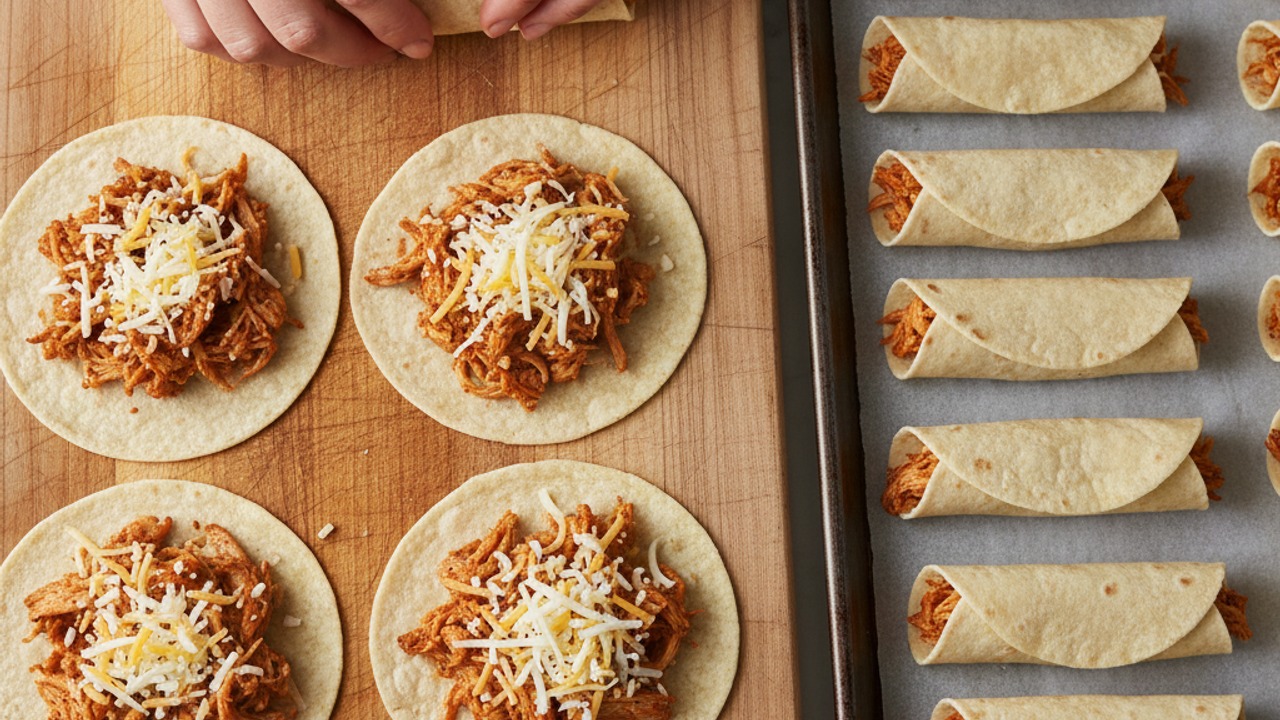 Assemble the taquitos