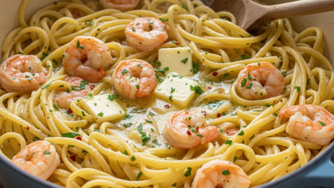 Add shrimp and butter