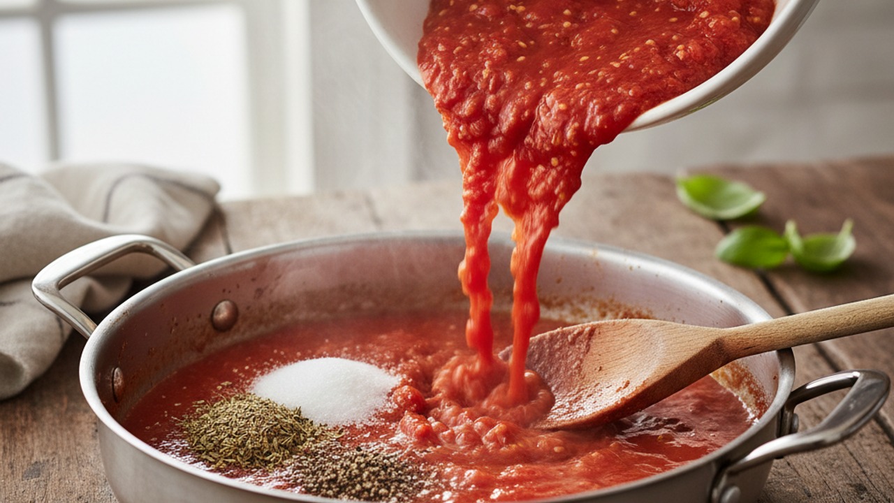 Stir in tomatoes and seasonings
