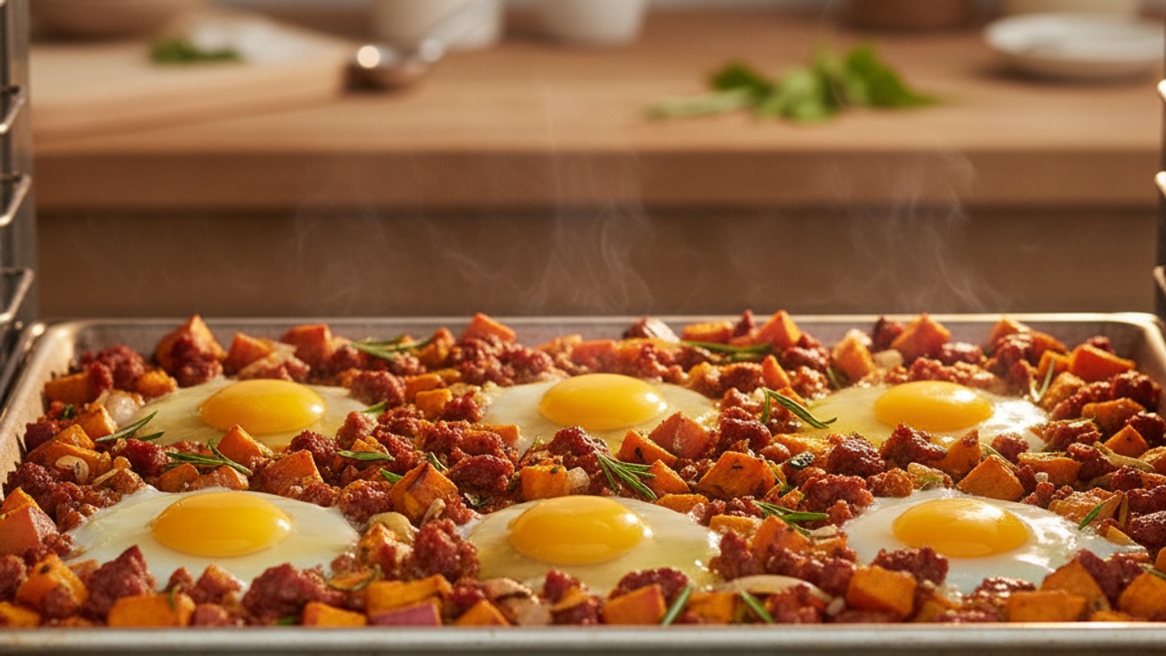 Create wells and bake eggs