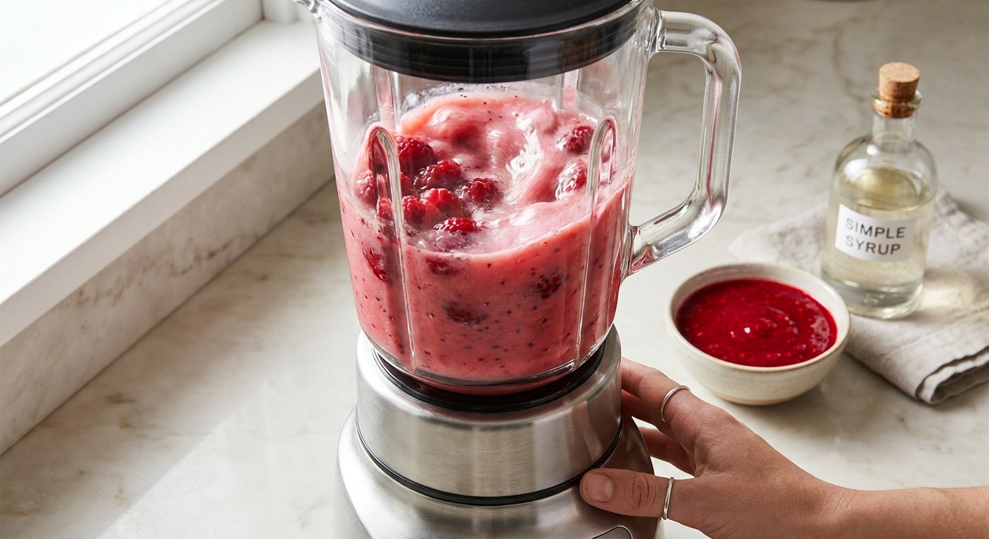 Make the raspberry purée