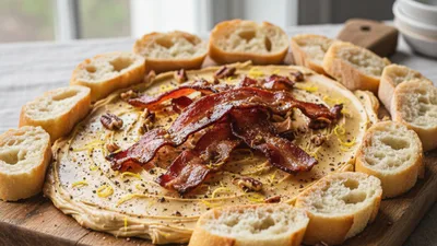 Maple Bacon Butter Board with Cracked Pepper and Toastables