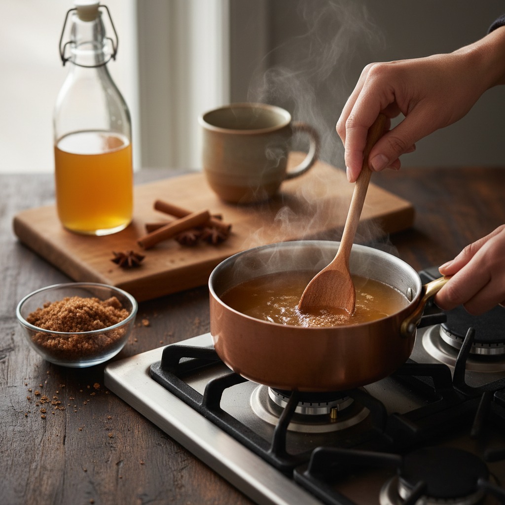 Make a quick apple cider shrub