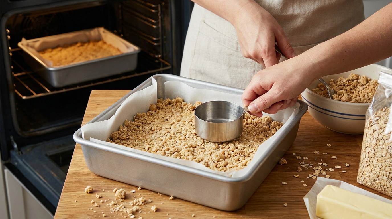 Press and par-bake the base