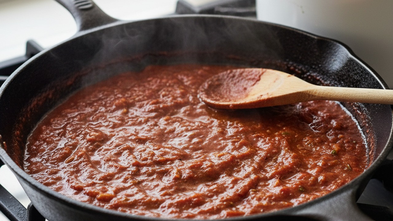 Reduce and finish the sauce
