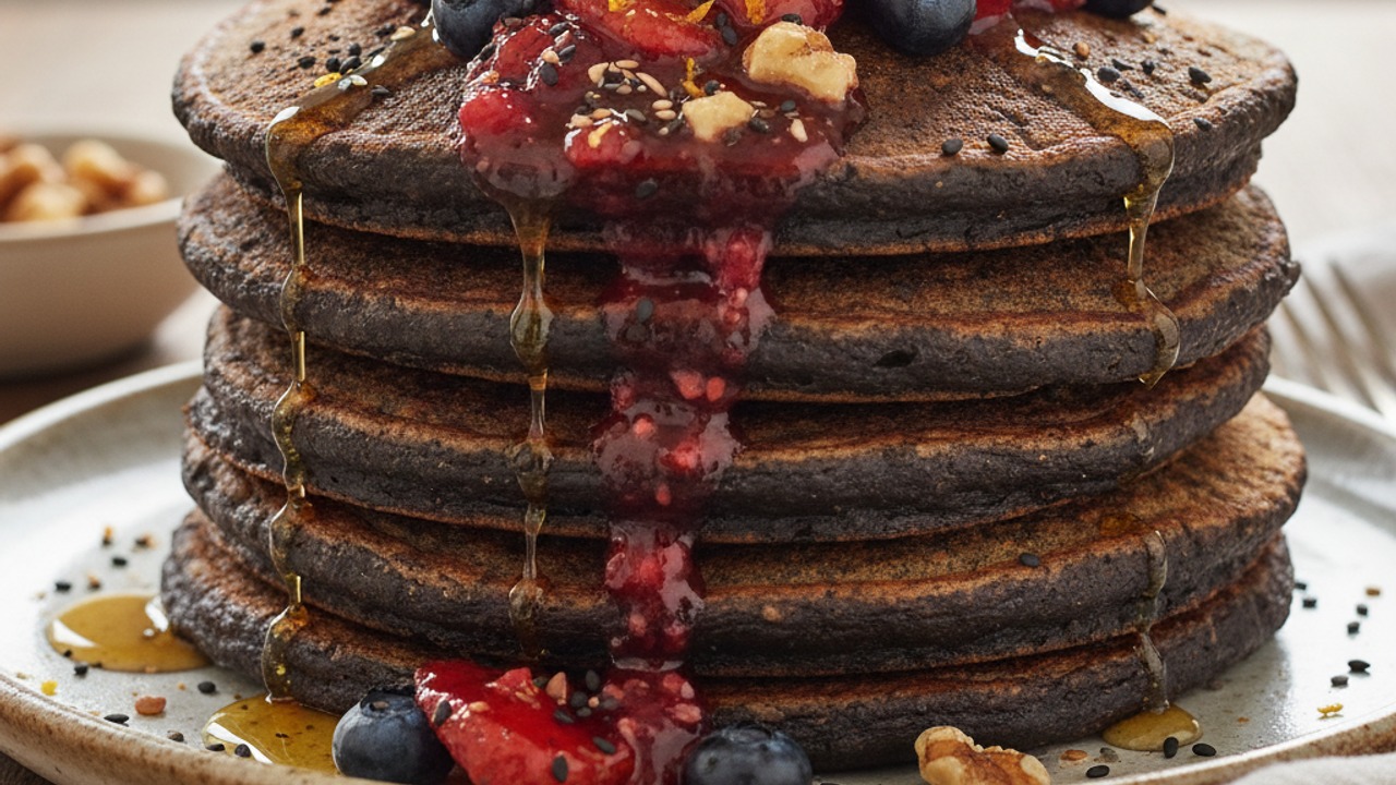 Serve with compote and toppings