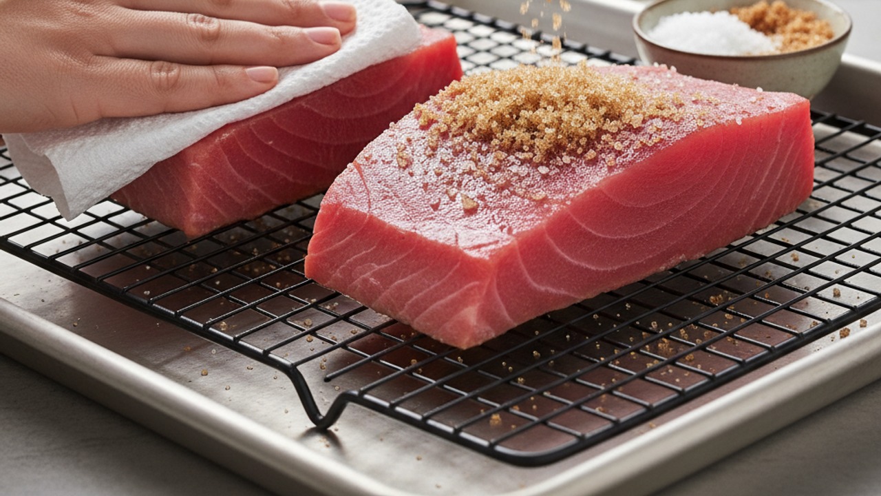 Dry-brine the tuna