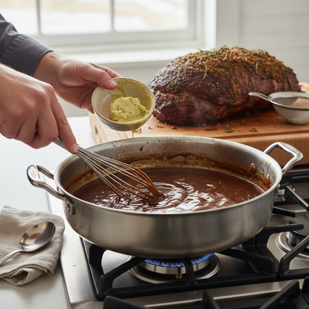Make quick pan sauce (optional)