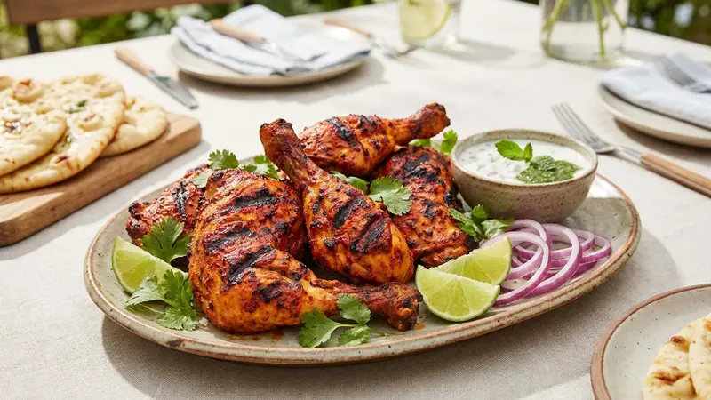 Tandoori Yogurt Marinated Grilled Chicken (Tandoori Style on the Grill)