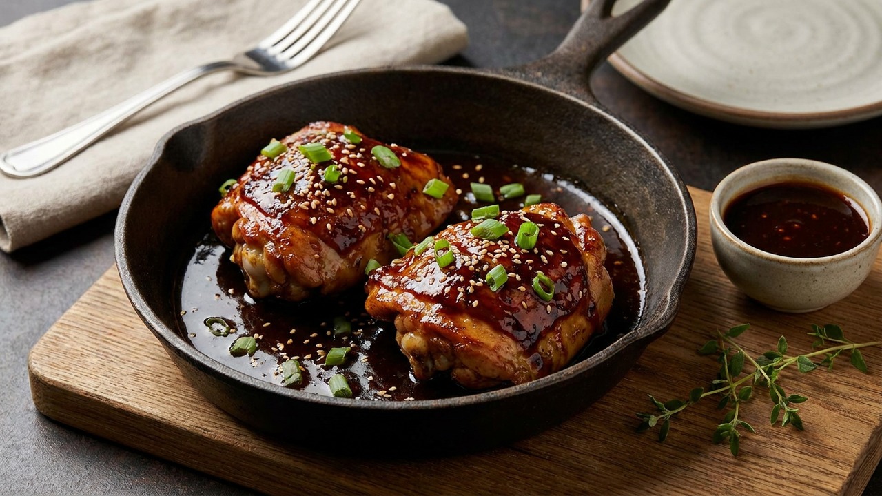 Keto-Friendly Honey Garlic Chicken Thighs with Sugar-Free Glaze