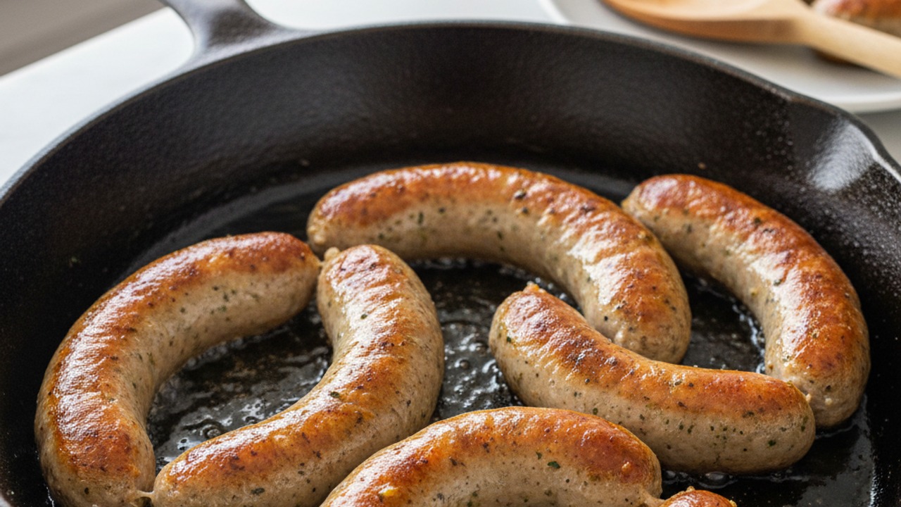 Brown the sausages