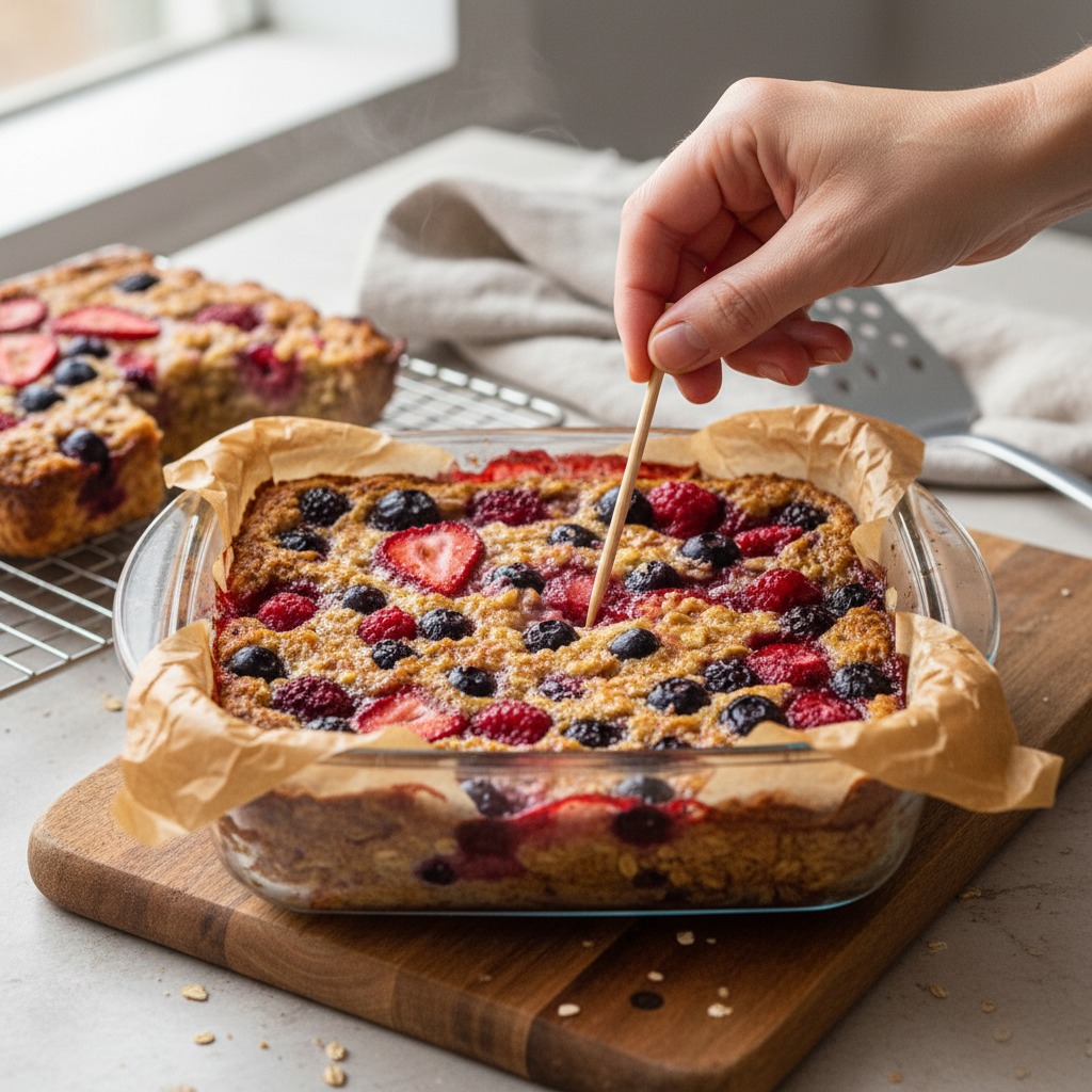 Bake until set