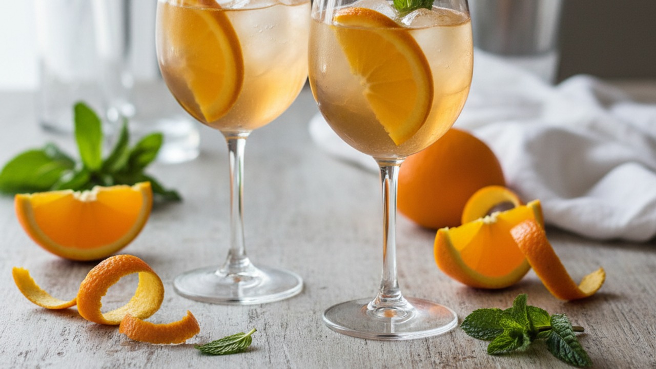 Garnish with citrus and herbs