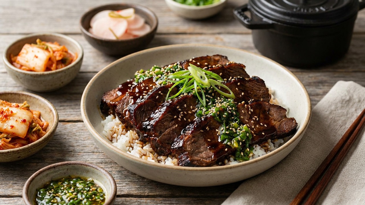Korean-Style Roast Beef — Bulgogi-Inspired Chuck Roast with Scallion Sesame Sauce