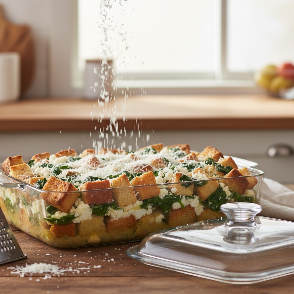 Top with Parmesan and chill (optional)
