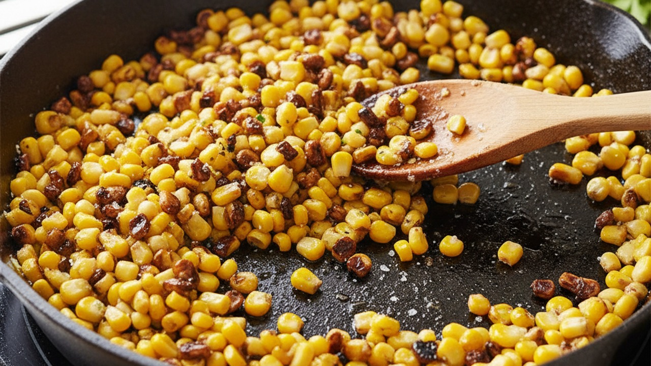 Char the corn