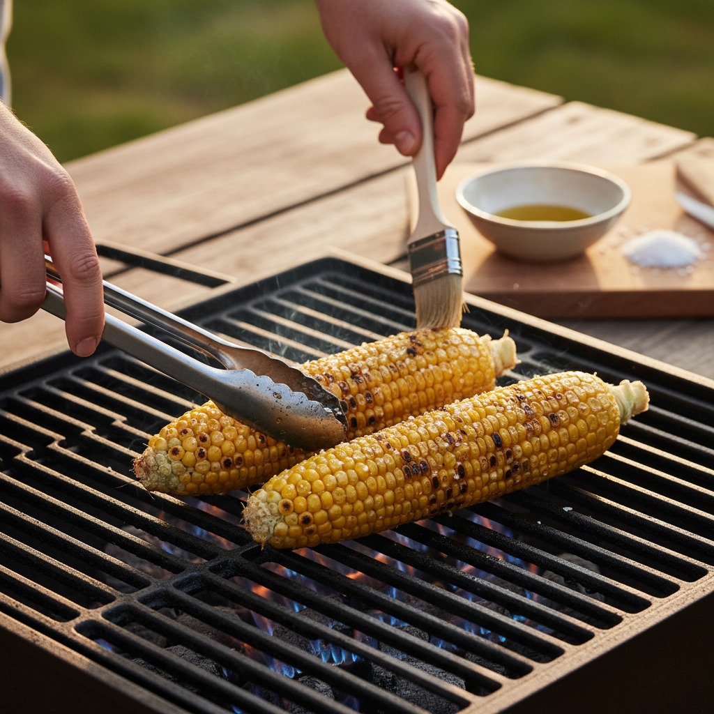 Char the corn
