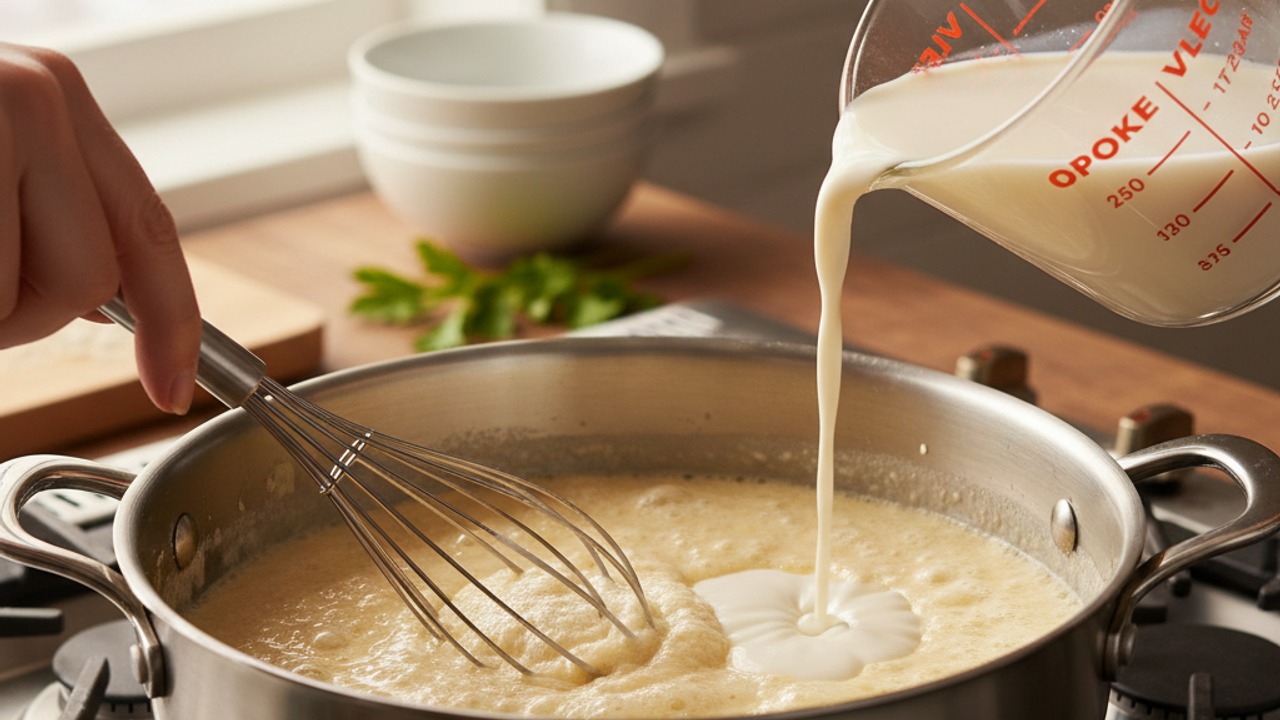 Make a smooth béchamel