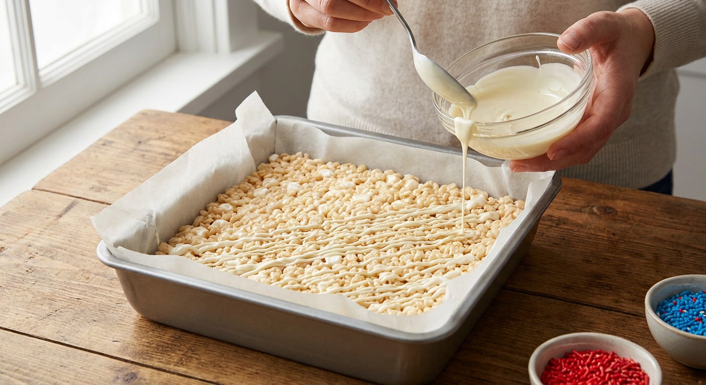 Melt white chocolate and decorate