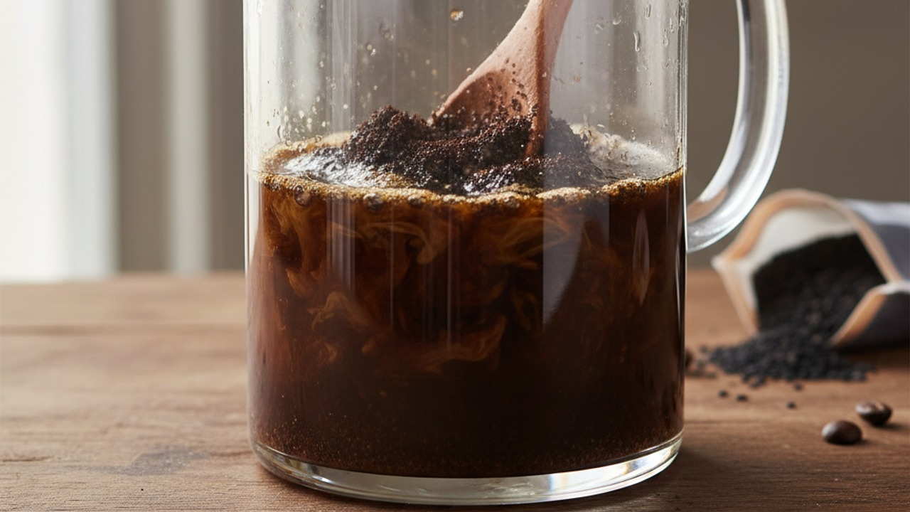 Combine coffee and water to steep