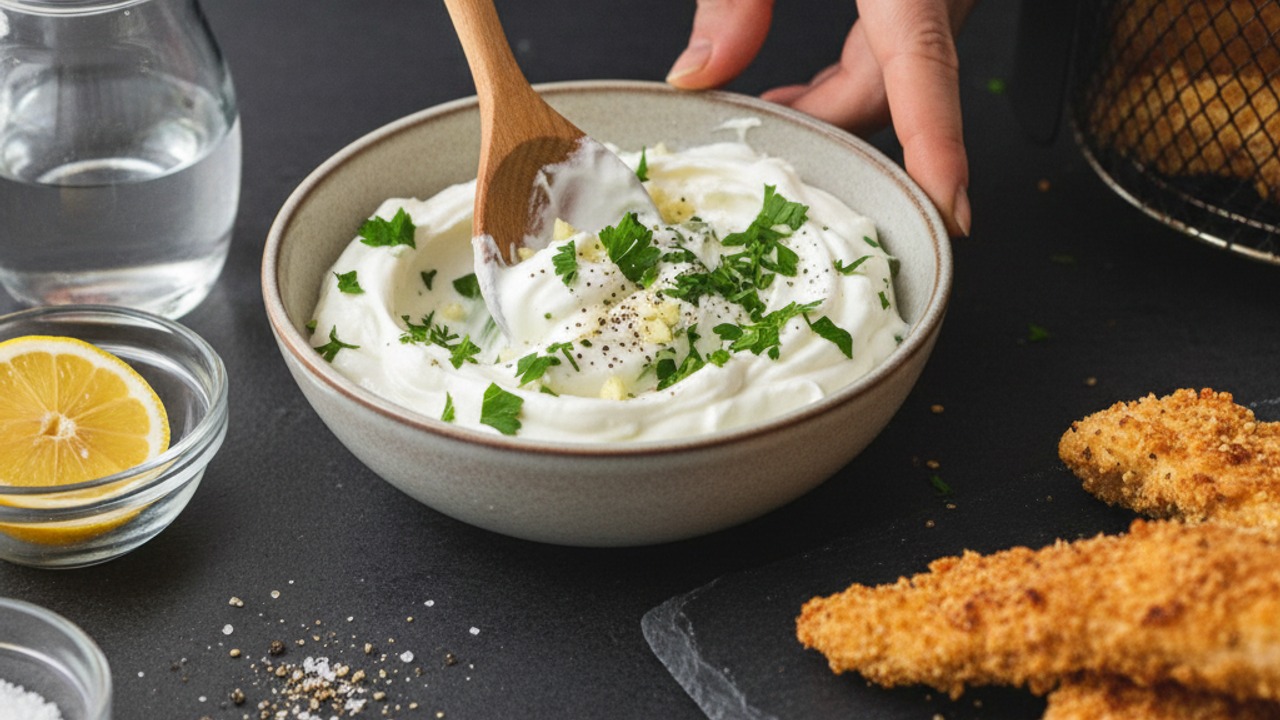 Make the garlic herb dip
