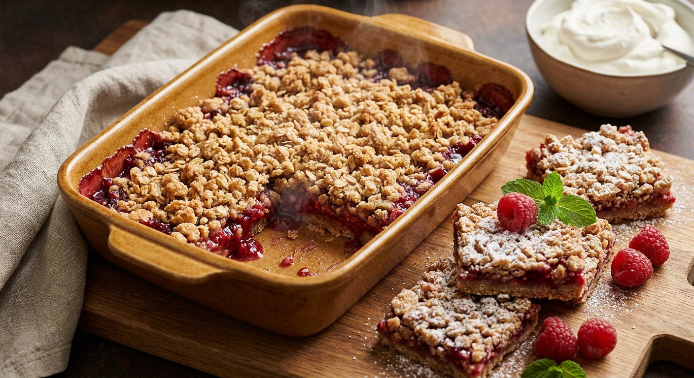 Raspberry Crumble Bars
